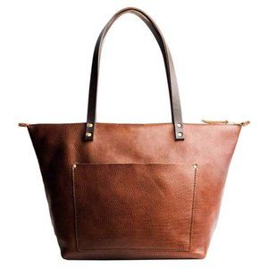 NEW Large Leather Zippered Tote | Portland Leather